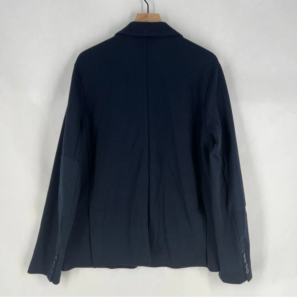 Michael Kors Men's Classic Navy Knit 2 Button‎ Blazer Elbow Patches Size L